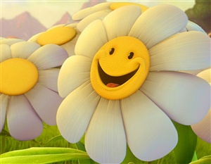 smiles and flowers ecard