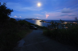 Moon over St.John ecard