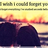 I wish I could FORGET you