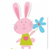 cute bunny rabbit thank you eCard